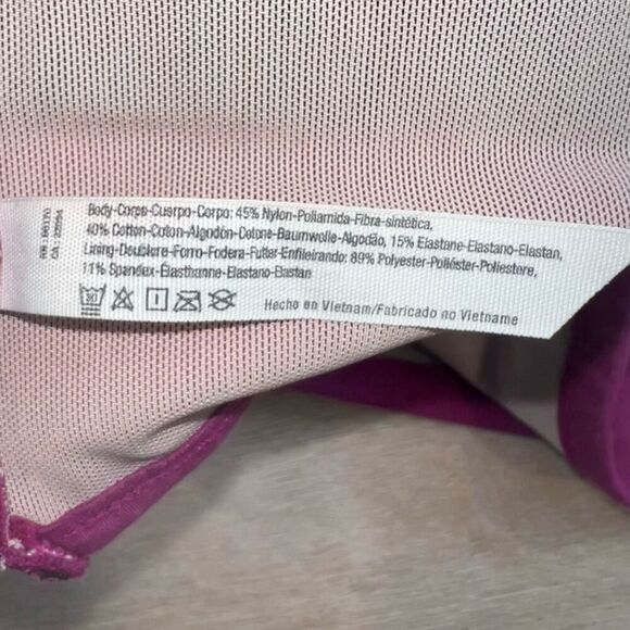 FP Movement by Free People 'Moon Shadow' T-Back Sports Bra, Fuchsia Women’s M - Picture 7 of 8